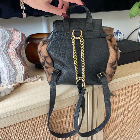 Coach X Jennifer Lopez Pennie 22 In Signature Shearling Backpack - Picture 6 of 9